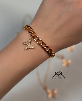 دستبند کارتیه پروانه طلایی
